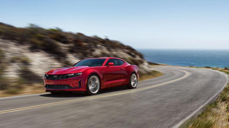 2024 Chevrolet Camaro in red.